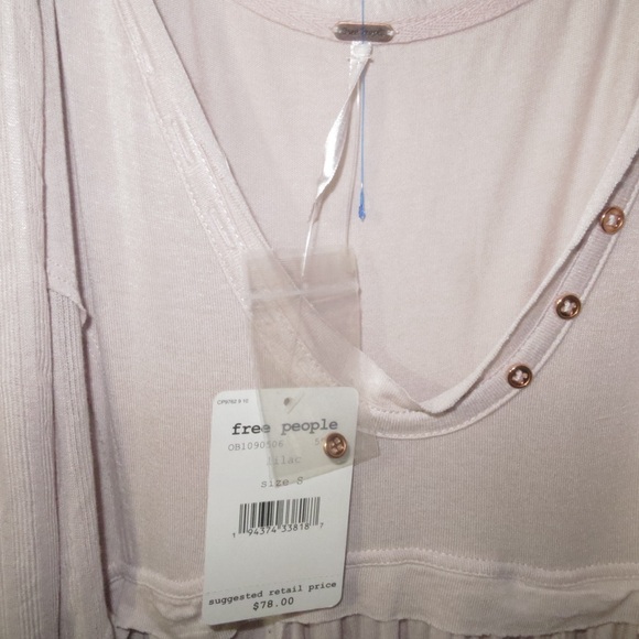 Free People Birdie Henley Babydoll Long Sleeve Top. 
Sleeve Dress - Picture 3 of 4